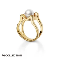 M Collection Akoya Cultured Pearl Ring - 18K Yellow Gold