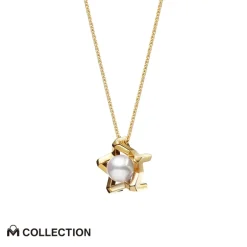M Collection Pendant in 18K Yellow Gold