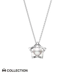 M Collection Pendant in 18K White Gold