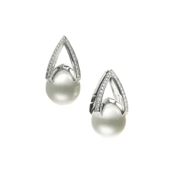M Collection White South Sea Cultured Pearl Earrings