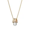M Signature Akoya Cultured Pearl and Diamond Pendant in 18K Yellow Gold