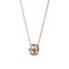 M Signature Diamond Pendant in 18K Pink Gold