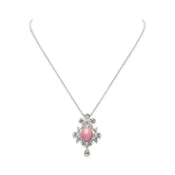 Mikimoto Conch Pearl and Diamond Pendant in Platinum