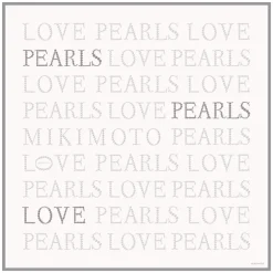 Mikimoto Signature Silk Scarf in Pearl White