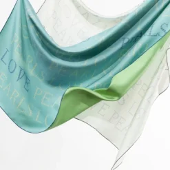 Mikimoto Signature Silk Scarf in Pearl White