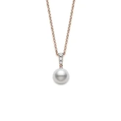 Morning Dew White South Sea Pearl Pendant in 18K Pink Gold