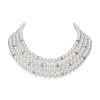 Ocean Collection Akoya Cultured Pearl Necklace with Sapphire and Diamond Rondelles in 18K White Gold