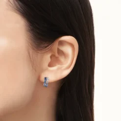 Ocean Collection Sapphire Earrings in 18K White Gold