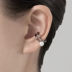 Passionoir Akoya Cultured Pearl Ear Cuff MEQ10188AXXS | MIKIMOTO