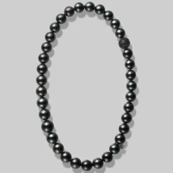 Passionoir Black South Sea Cultured Pearl Necklace with Black Spinel Clasp MZP10233BYXW | MIKIMOTO