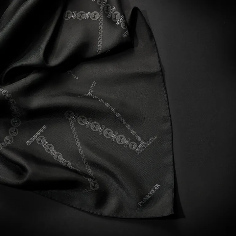Passionoir Silk Printed Scarf MYT10032SCARFPN | MIKIMOTO