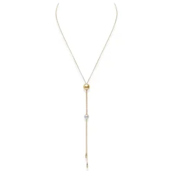 Pearls in Motion Akoya and Golden South Sea Cultured Pearl Pendant in 18K Yellow Gold