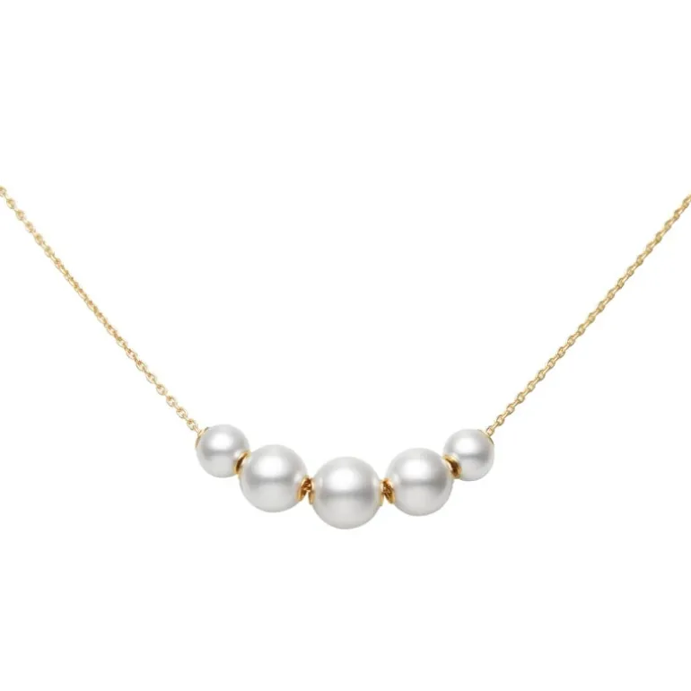 Pearls in Motion Akoya Cultured Pearl Pedant in 18K Yellow Gold