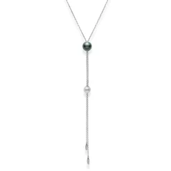 Pearls in Motion Multi Pearl Pendant in 18K White Gold