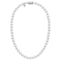 16" Akoya Cultured Pearl Strand Necklace - 18K White Gold Clasp