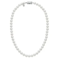 16" Akoya Cultured Pearl Strand Necklace - 18K White Gold Clasp