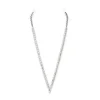 V Code Akoya Cultured Pearl Neckalce in Silver