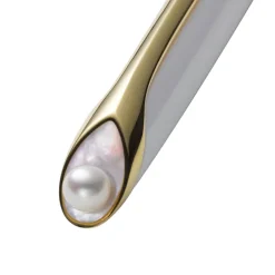 White Ceramic Akoya Ballpoint Pen