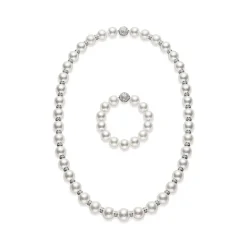 White South Sea Cultured Pearl Convertible Necklace and Bracelet